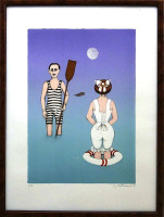 Iva Hüttnerová - Vodáci - grafika 
